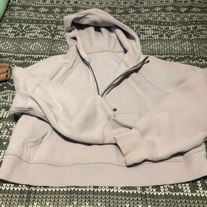 Oversized scuba 1/2 zip
